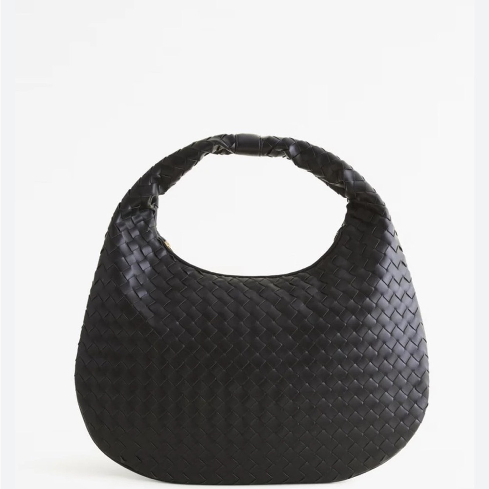 Abercrombie & Fitch Black Woven Hobo Bag